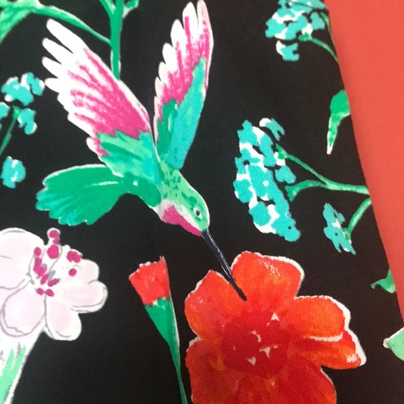Kate Spade Jardin Poplin Peplum Hummingbird Top Size XS - Picture 11 of 14